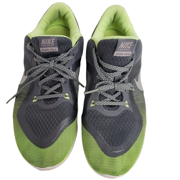 Nike Flex TR 6 Training Shoe Grey & Neon Green 9 VGUC - Picture 12 of 12